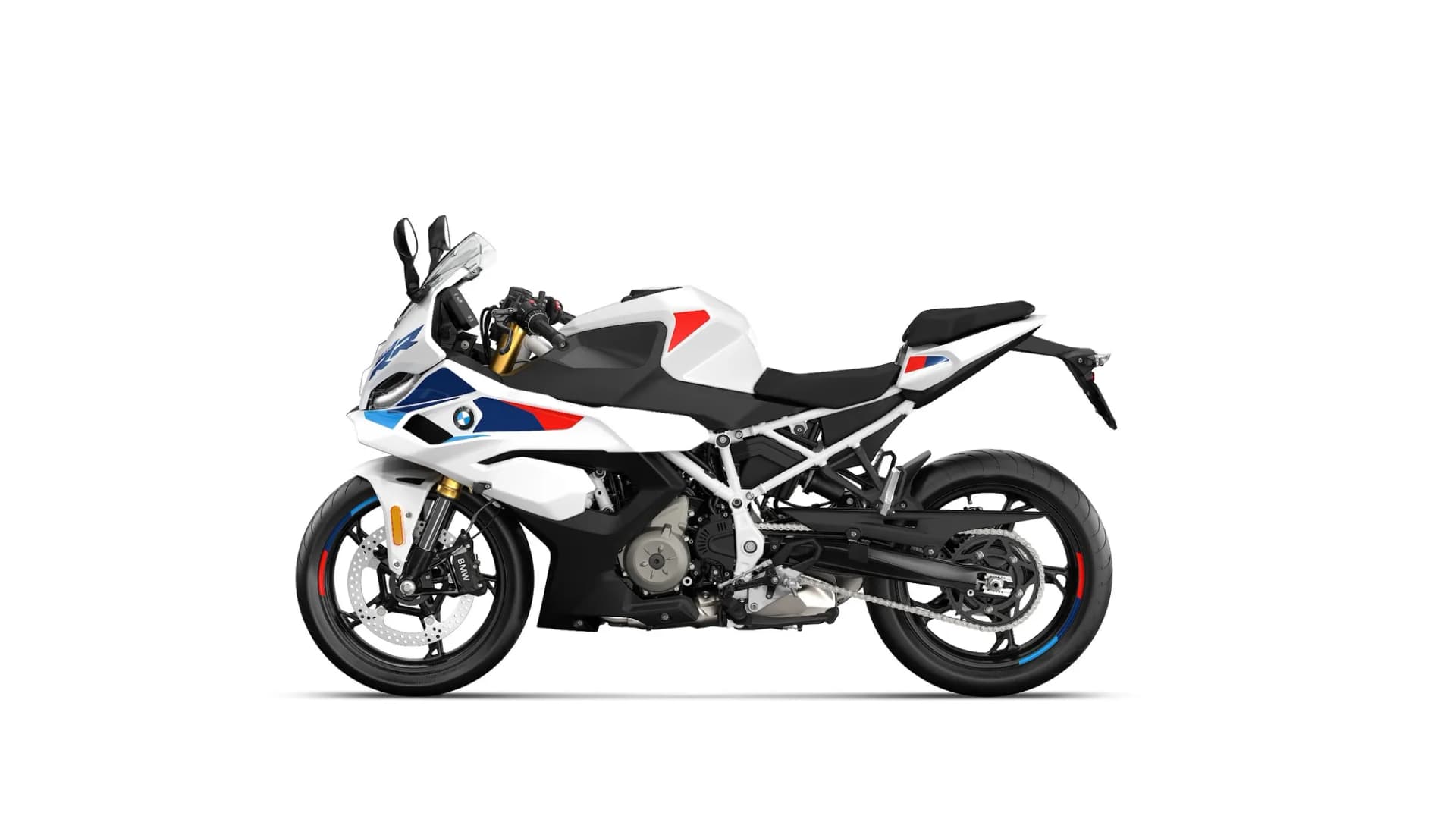 BMW F 450 RR M Sport v bielej farbe Snaefell white s farbami M Motorsport